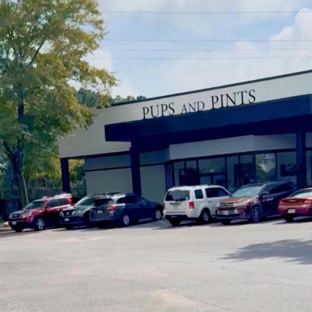 Pups and Pints's entrance to their building