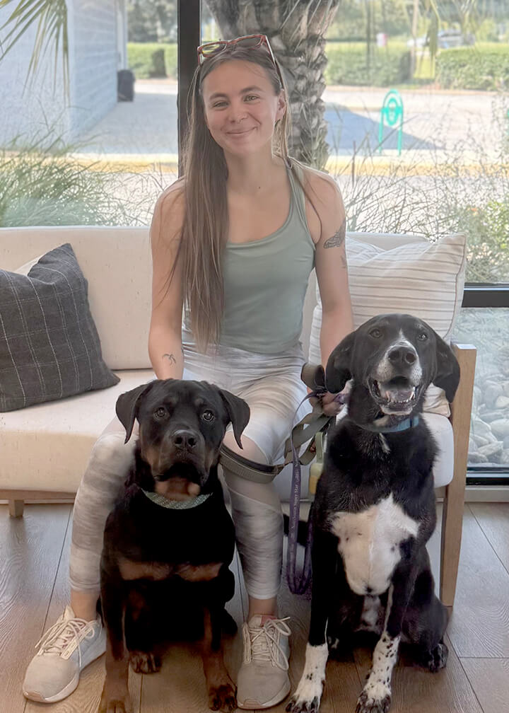 September 2025 adoption of Bones pictured with his new sibling