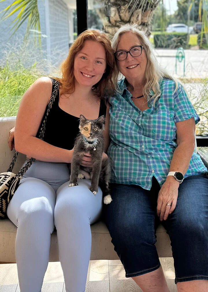 September 2025 adoption of Pippy a diluted calico cat