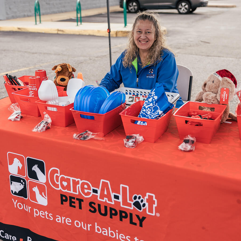 Care-A-Lot Pet Supply offered many promotional items for the dog owners.