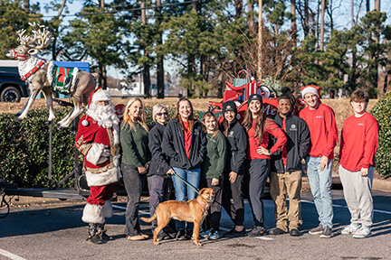 Photos with Santa event Staff group photo