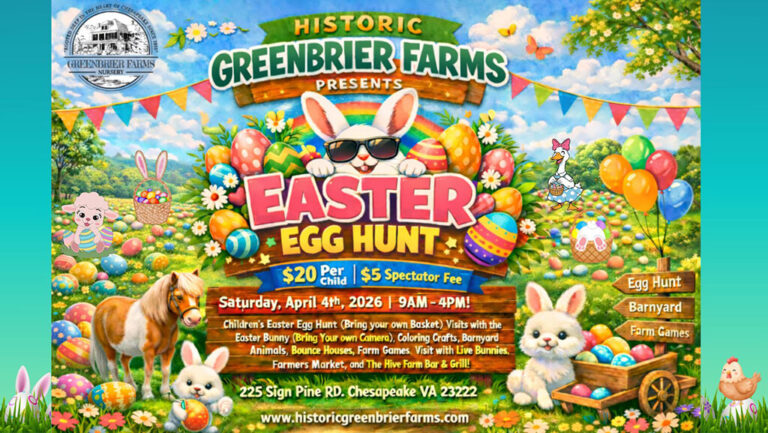 Historic Greenbrier Farms Easter Egg Hunt graphic