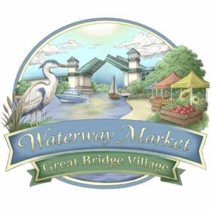 Event flyer for the Waterway Market in Great Bridge Village